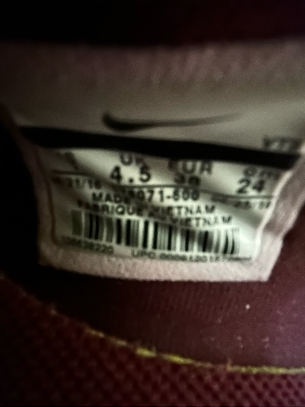 Nike Air Presto Premium Burgundy Leather Size 7 - Picture 6 of 6
